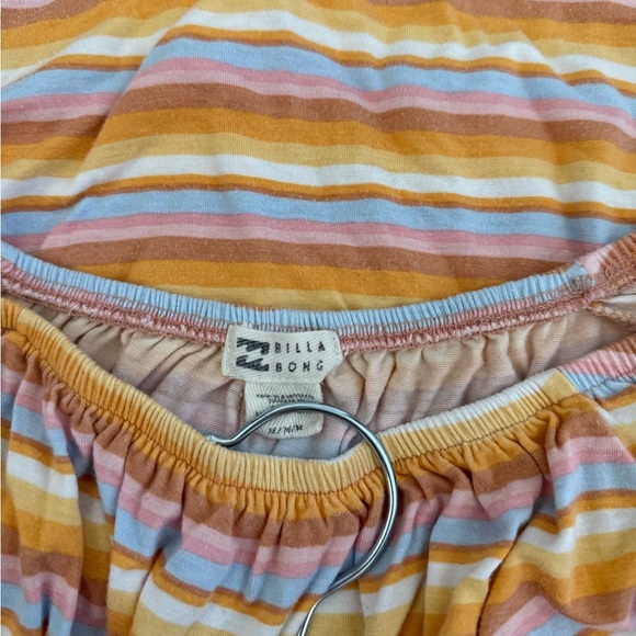 Billabong Multicolor Striped Women’s Top Medium Colorful Summer Beach Orange - Picture 3 of 4